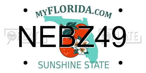 NEBZ49 Florida License Plate