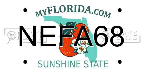 NEFA68 Florida License Plate