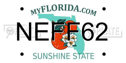 NEFF62 Florida License Plate
