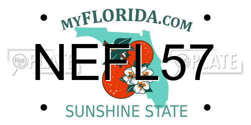 NEFL57 Florida License Plate