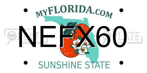 NEFX60 Florida License Plate