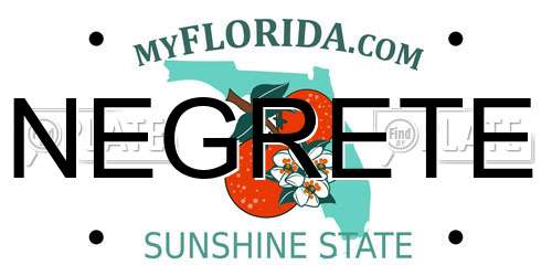 NEGRETE Florida License Plate