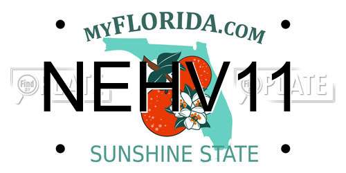 NEHV11 Florida License Plate