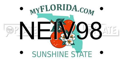 NEIV98 Florida License Plate