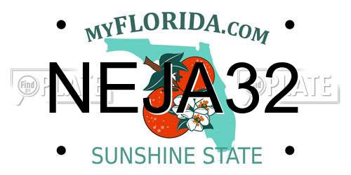 NEJA32 Florida License Plate