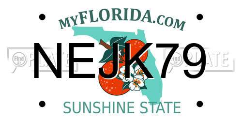 NEJK79 Florida License Plate