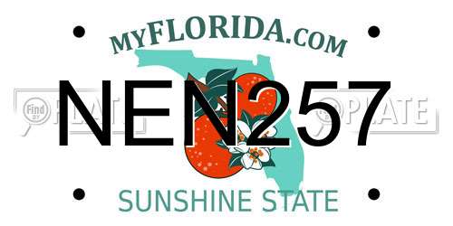NEN257 Florida License Plate