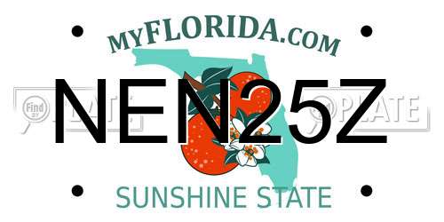 NEN25Z Florida License Plate