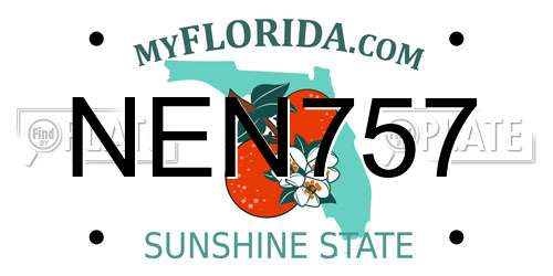 NEN757 Florida License Plate