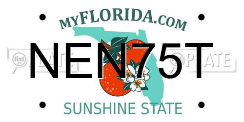 NEN75T Florida License Plate