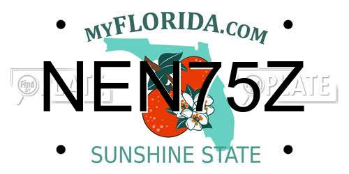 NEN75Z Florida License Plate