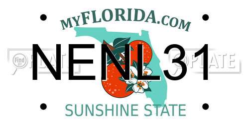 NENL31 Florida License Plate