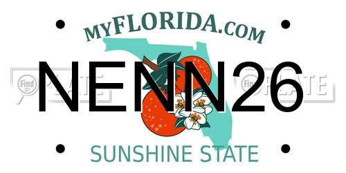 NENN26 Florida License Plate