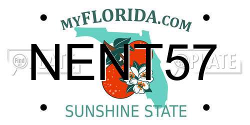 NENT57 Florida License Plate