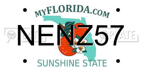 NENZ57 Florida License Plate