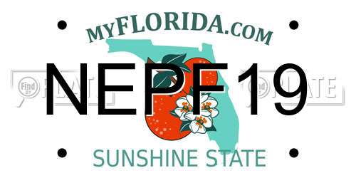 NEPF19 Florida License Plate