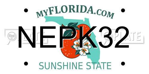 NEPK32 Florida License Plate