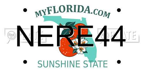 NERE44 Florida License Plate