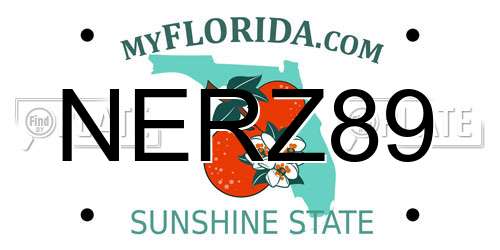 NERZ89 Florida License Plate