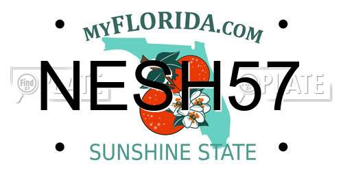 NESH57 Florida License Plate