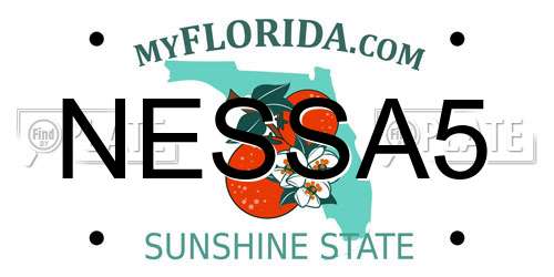 NESSA5 Florida License Plate