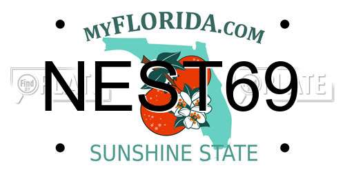 NEST69 Florida License Plate