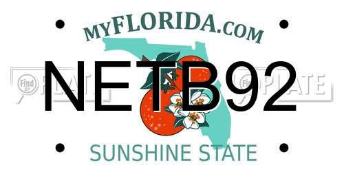NETB92 Florida License Plate