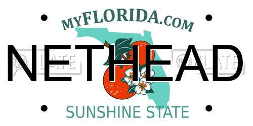 NETHEAD Florida License Plate