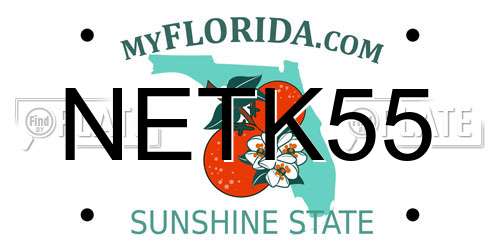 NETK55 Florida License Plate