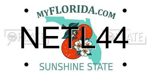 NETL44 Florida License Plate
