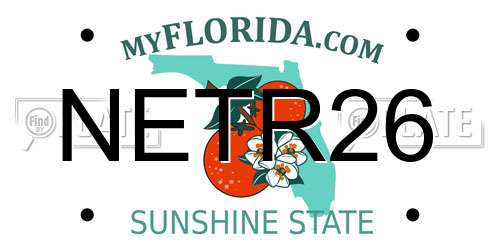 NETR26 Florida License Plate