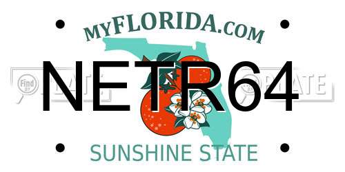 NETR64 Florida License Plate