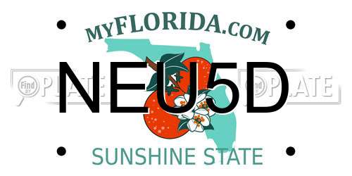 NEU5D Florida License Plate