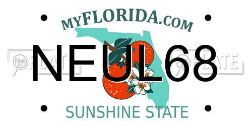 NEUL68 Florida License Plate