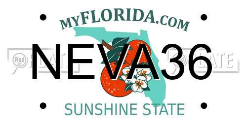 NEVA36 Florida License Plate