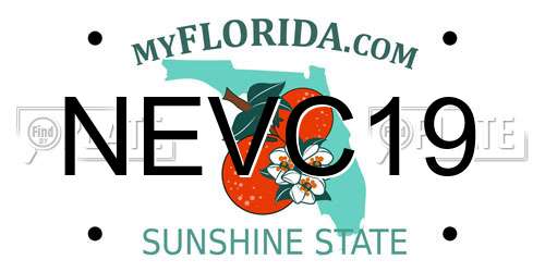 NEVC19 Florida License Plate