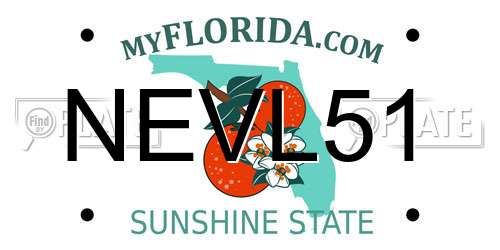 NEVL51 Florida License Plate