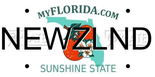 NEWZLND Florida License Plate