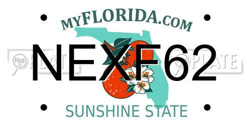 NEXF62 Florida License Plate