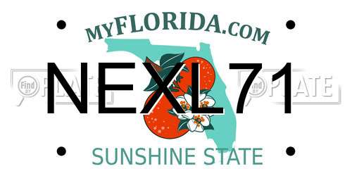 NEXL71 Florida License Plate