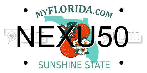 NEXU50 Florida License Plate