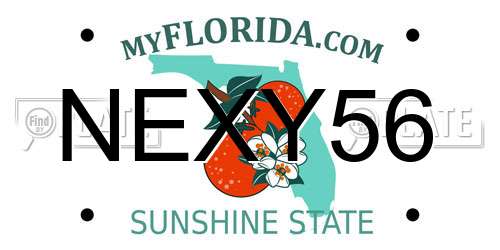 NEXY56 Florida License Plate