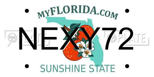 NEXY72 Florida License Plate