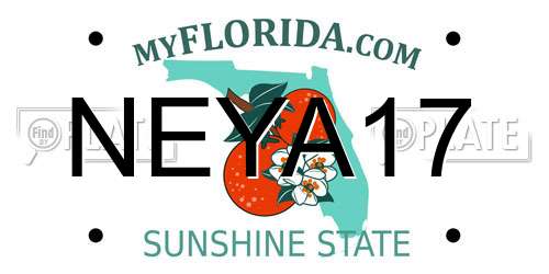 NEYA17 Florida License Plate