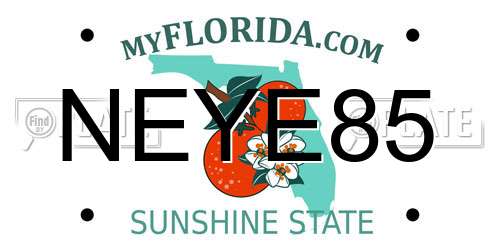 NEYE85 Florida License Plate