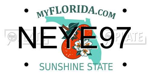 NEYE97 Florida License Plate