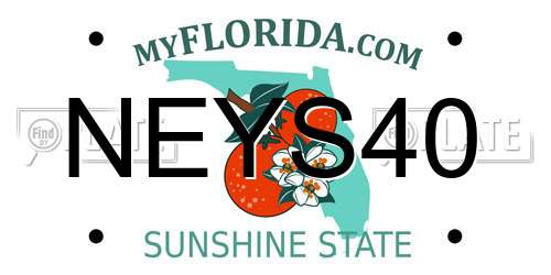 NEYS40 Florida License Plate
