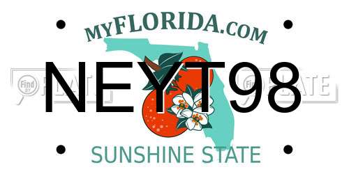 NEYT98 Florida License Plate