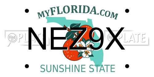 NEZ9X Florida License Plate