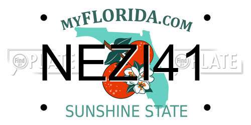 NEZI41 Florida License Plate